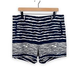 Cato shorts women's 16 classic blue white nautical stripe coastal sailor NEW